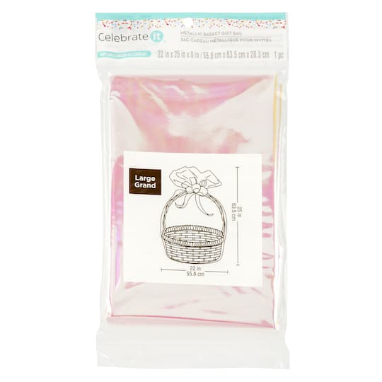 Metallic Basket Gift Bag by Celebrate It™